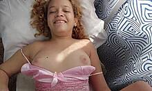 Bony has tight pussy, I cum on her part 2