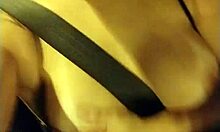 Brazilian Brunette Shows Big Tits In Traffic