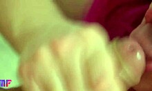 Gentle blowjob, she whispers, cum pulsating.