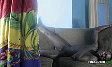 step brother's girlfriend visits office for close encounter