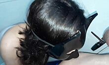 Bathroom moment with best friend in private setting