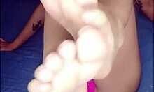 teen latina guides you with footjob instructions. come enjoy the homemade pov session.