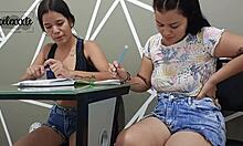 Wow, estudiante Abby gets so hot and rides me for grades! 🔥