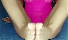 teen latina guides you with footjob instructions. come enjoy the homemade pov session.