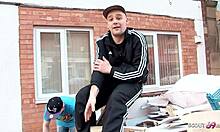 model carla mai seduces and fucks with big cock at outdoor casting