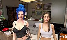 Acting lessons where girlfriend kisses girlfriend in anime style