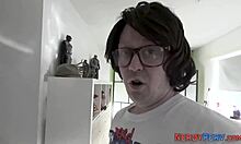 Nerds Blast Cum On Amateur's Face