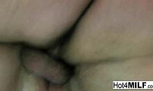 big tittied amateur milf in mask sucks and fucks