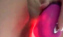 big tits teen playing with her new dildo and vibrator