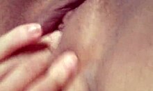 Amateur with small tits reaches orgasm masturbating