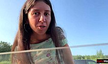 Public Pickup - Cute Girl Asked For A Ride In The Car And More