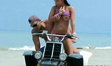 fucking hot ass latina gets pounded at the beach