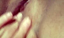 Amateur with small tits reaches orgasm masturbating