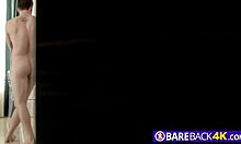 Gay hunks fuck bareback intensely.