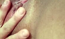 Amateur with small tits reaches orgasm masturbating