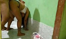 my maid bent over in panties, showing her pussy for me to fuck doggystyle
