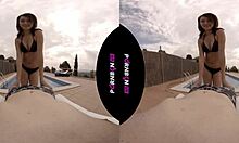 vr la vecina joven del quinto ninfomana entra en la piscina comunitaria cachonda y quiere follar en el exterior pov latina porno en español realidad virtual by pornbcn 4k