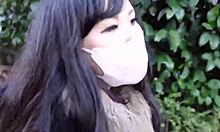 Japanese Wife Uses Toys, Rides Cock, Cumshot on Bent Over Tits