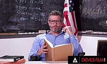 Naughty student katie kush gets grades from teacher