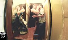 Spanish Fatty Gets Pounded Between Two Walls