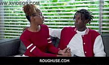 roughuse black teen stepsister james cameron with nicky rebel