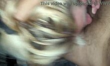 blanquita deepthroats and gets cum on face in garage 😈