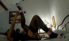 White slut in satin dress gets doggystyle deepthroat and ass licking 😈