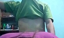 Amateur emo couple fucks doggystyle bent over in panties thong while filming on phone