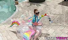 Petite 18+ Facialized During Outdoor Suck and Fuck