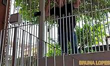 In a fetish taboo, the naughty furniture assembler fucks sexy bruna in lingerie as payment.