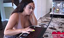 Busty stepsister kiki klout talks to her stepbrother