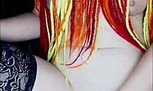 Having an intense conversation with a lover via video call