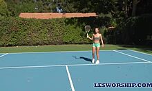 I'm Sarah Vandella the MILF seduced by lesbian teen 18+ in hot tub with big tits