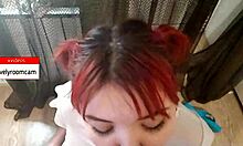 bj cum in mouth with asian girlfriend in stockings