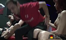 AMATEURS ENGAGE IN INTENSE HD GROUP ORGY AT THE PORNO CINEMA