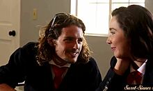 Gorgeous teen 18+ sneaks a wild ride after school hours.