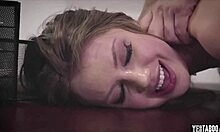 cute teen 18+ie double creampied by stepdad and his pal