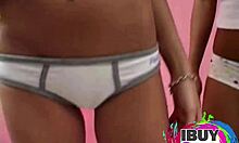 two babes popsicle licking with natural tits photoshoot