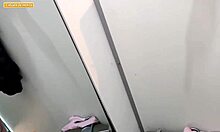 Woman goes shopping and fucks in dressing room!