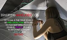 Babysitter in lingerie drips precum