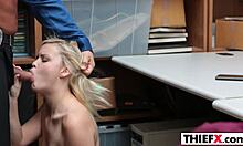 Hot Teen Thief Gets Caught At Work