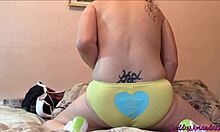 babe's dirty solo with yellow panties leads to intense orgasms