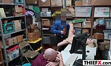 Hot Teen Thief Gets Caught At Work