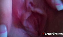 Hot blonde teen masturbating tight pink pussy 😍