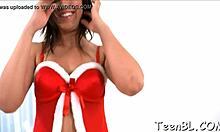 Intense Kinky Brunette Cums from Slim Jim Riding