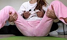 i tease my stepsister's small tits n wet pussy in pajama