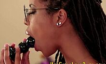 Black Lesbian Gets Her Ass Fingered With Toys For First Time.