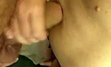 My wife gives a bellyjob and blowjob