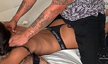 i gave the erotic teen a massage on her big asss