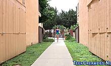 Teen redhead feels intense pleasure from creampie.